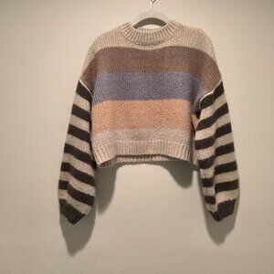 Willow & Wind  Multicolor Striped Knit Sweater Size L